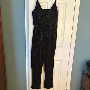 Express Black Glitter Jumpsuit